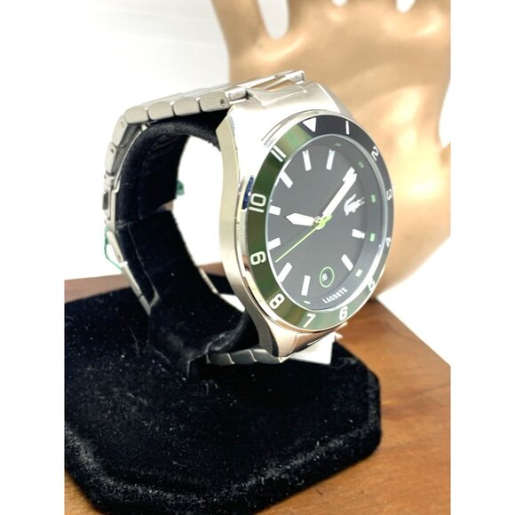 Lacoste Men's Watch 2011129 Quartz Black Dial Silver Stainless Steel 43mm - Picture 13 of 13